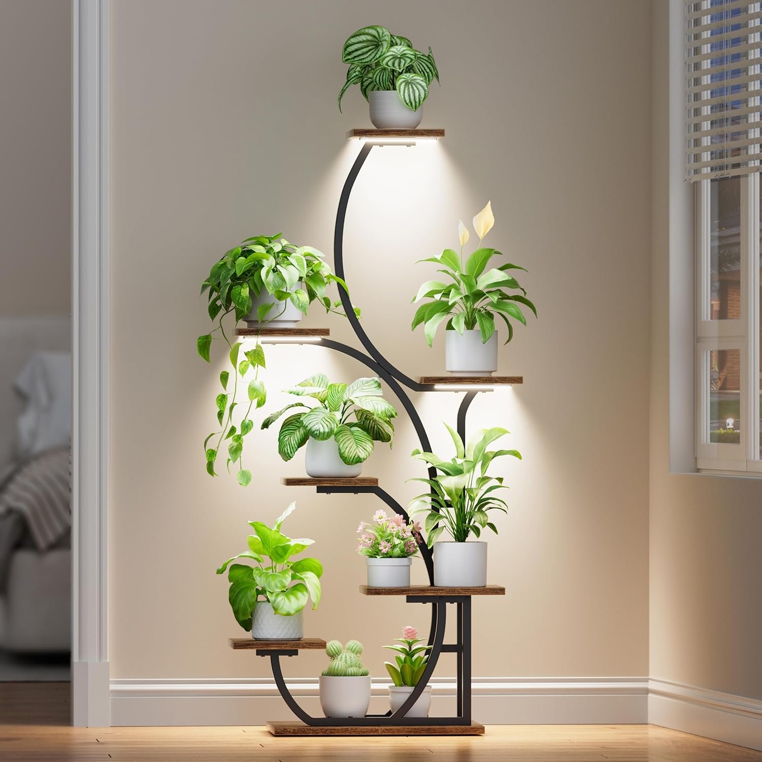 Plant Stand with LED Grow Lights
